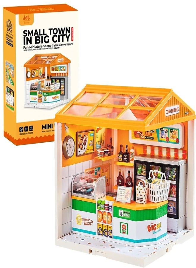 ROARIFY Miniature Convenience Store Playset for Kids - DIY Mini Scene Building Kit with Furniture, Food Models & Accessories - Small Town in Big City - Pretend Toy Café for Boys & Girls (Ages 8+) - Image 1